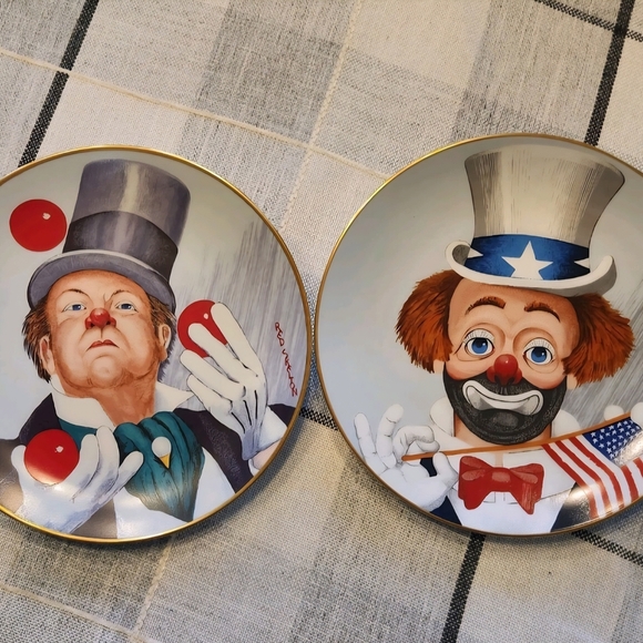 Red Skelton Colectible Clown Decrotive Plate Set. - Picture 1 of 5